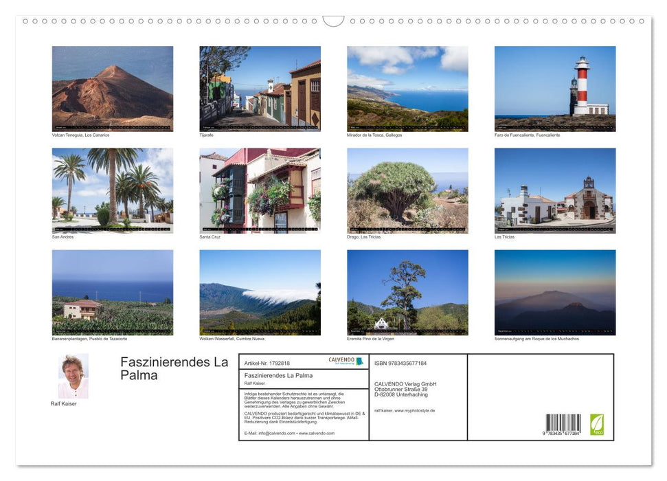 Faszinierendes La Palma (CALVENDO Wandkalender 2025)