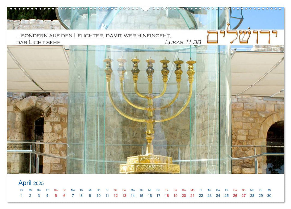 Jerusalem. Kalender mit Bibelworten (CALVENDO Wandkalender 2025)