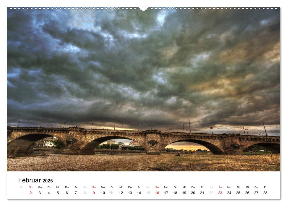 Elbufer Dresden 2025 (CALVENDO Premium Wandkalender 2025)