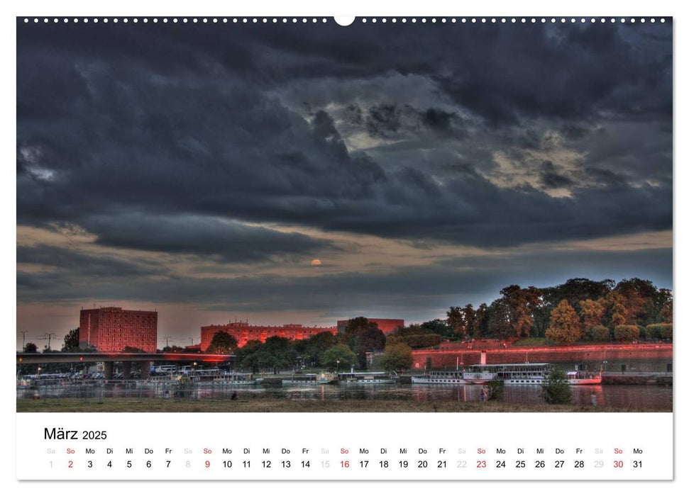 Elbufer Dresden 2025 (CALVENDO Premium Wandkalender 2025)