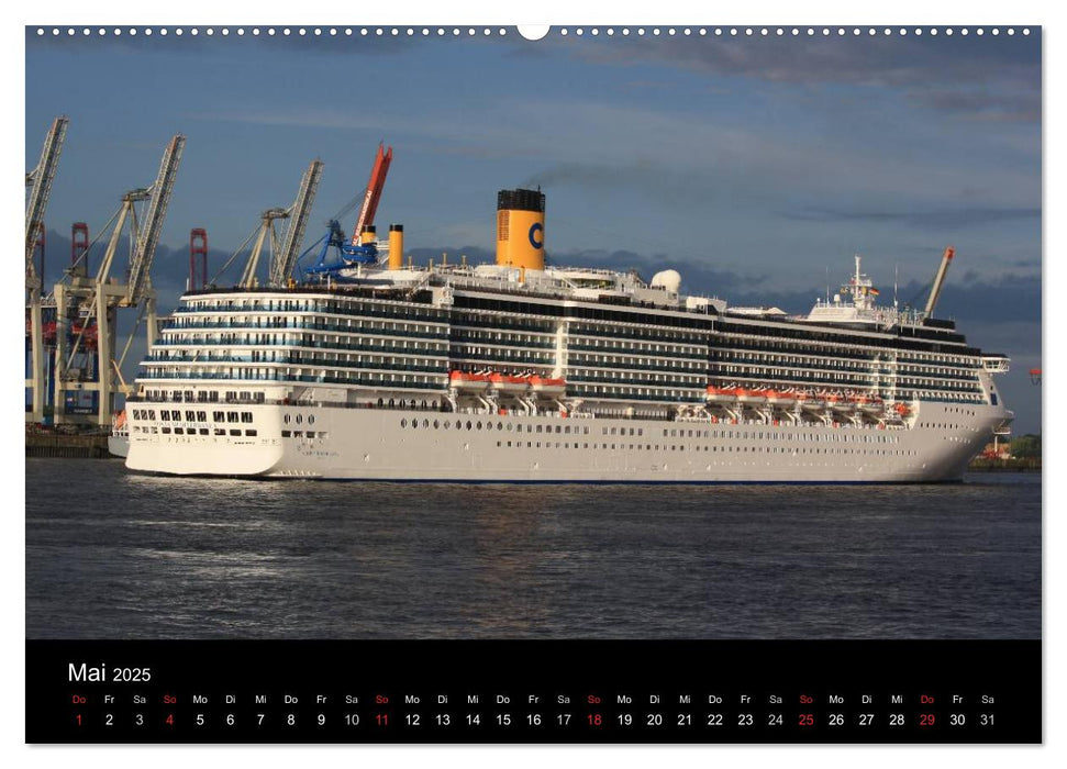 Schiffe im Hamburger Hafen (CALVENDO Premium Wandkalender 2025)