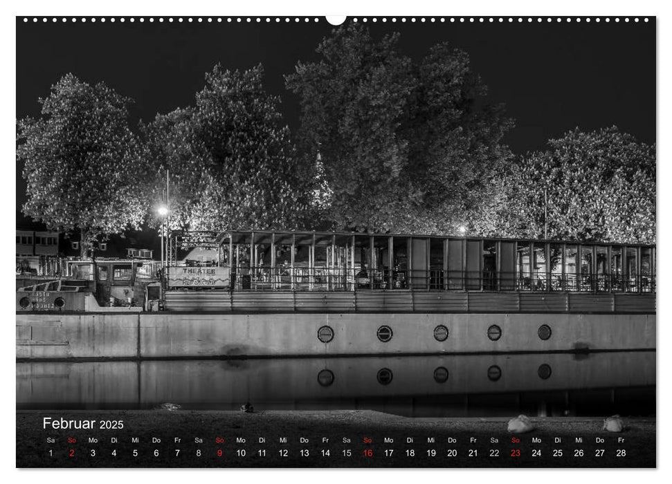 Heilbronn bei Nacht (CALVENDO Premium Wandkalender 2025)