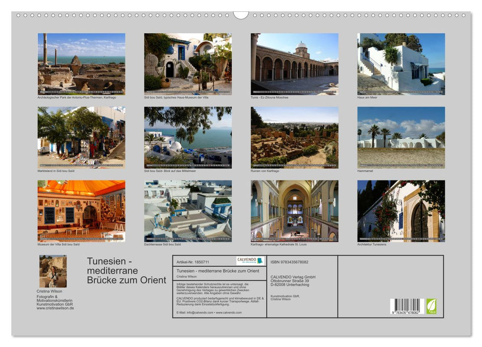 Tunesien - mediterrane Brücke zum Orient (CALVENDO Wandkalender 2025)