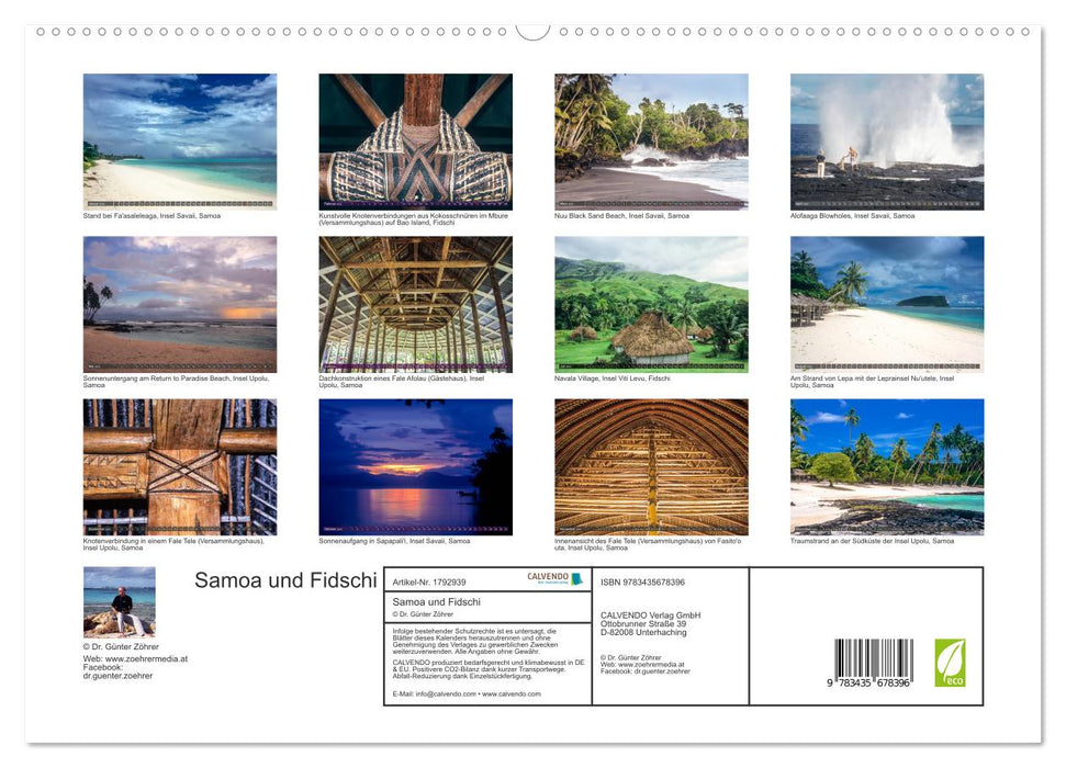 Samoa und Fidschi (CALVENDO Premium Wandkalender 2025)