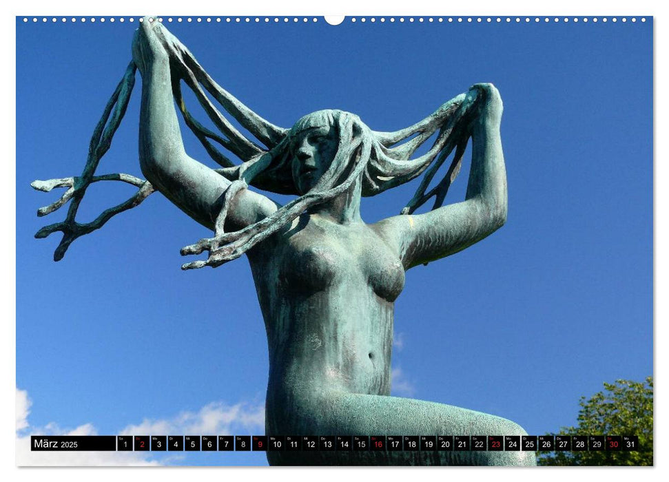 Vigeland Skulpturen Park Oslo (CALVENDO Premium Wandkalender 2025)