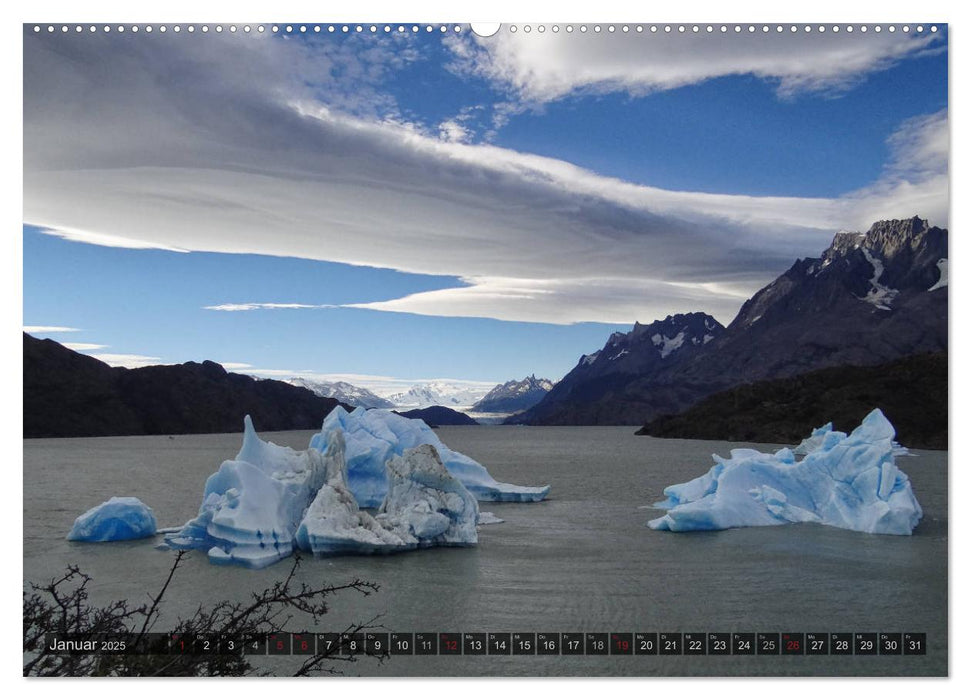 Argentinien und Chile - vom Regenwald bis Feuerland (CALVENDO Wandkalender 2025)