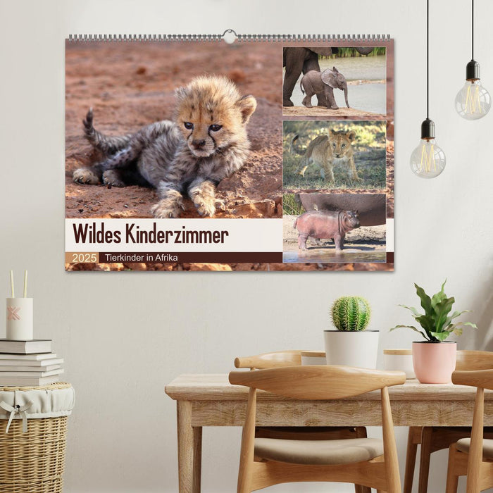 Wildes Kinderzimmer - Tierkinder in Afrika (CALVENDO Wandkalender 2025)