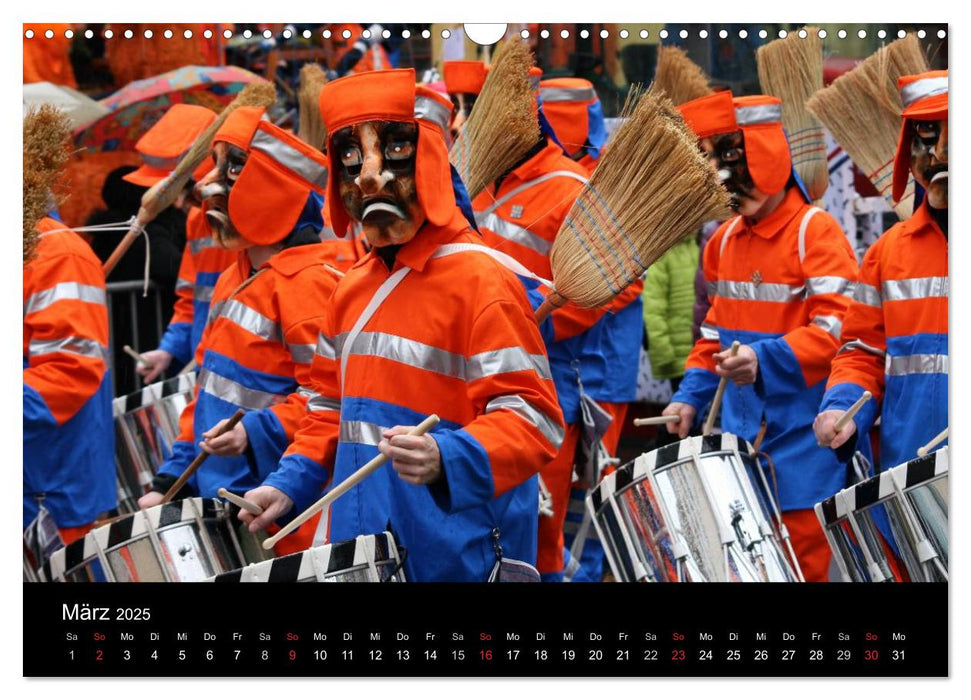 Basler Fasnacht - die drey scheenschte Dääg (CALVENDO Wandkalender 2025)