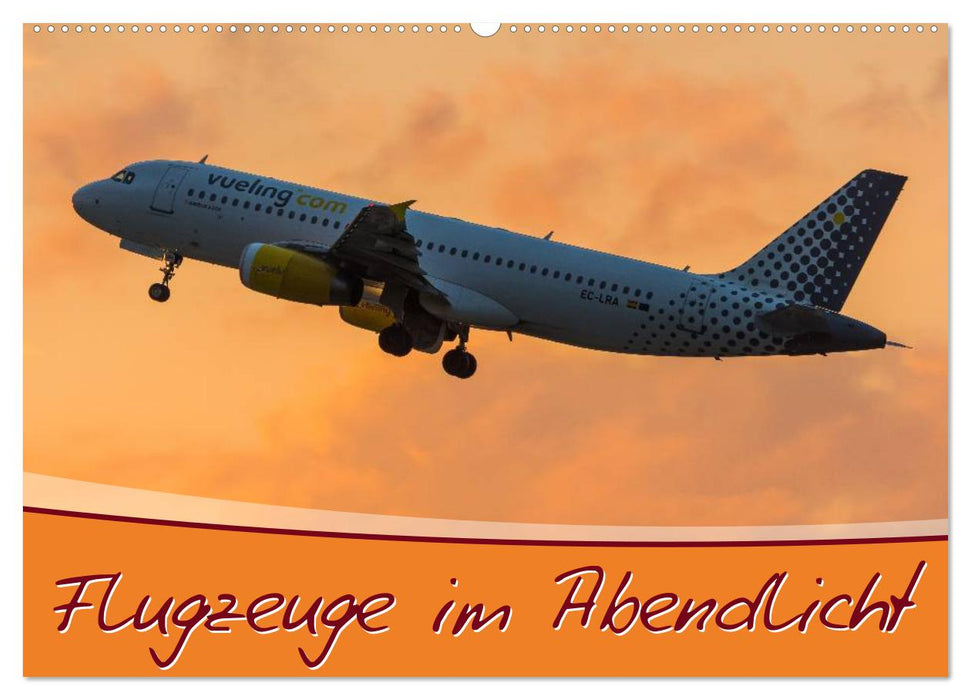 Flugzeuge im Abendlicht (CALVENDO Wandkalender 2025)