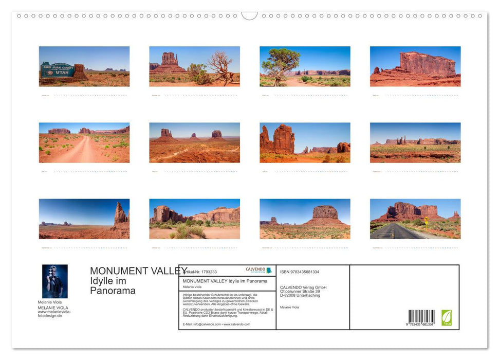 MONUMENT VALLEY Idylle im Panorama (CALVENDO Wandkalender 2025)