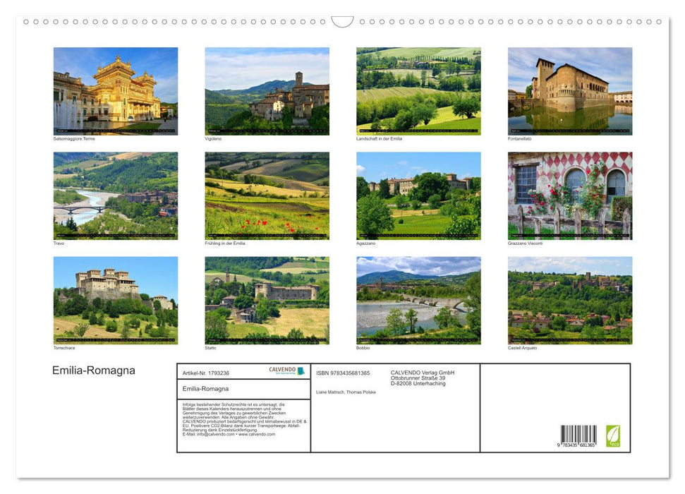 Emilia-Romagna (CALVENDO Wandkalender 2025)