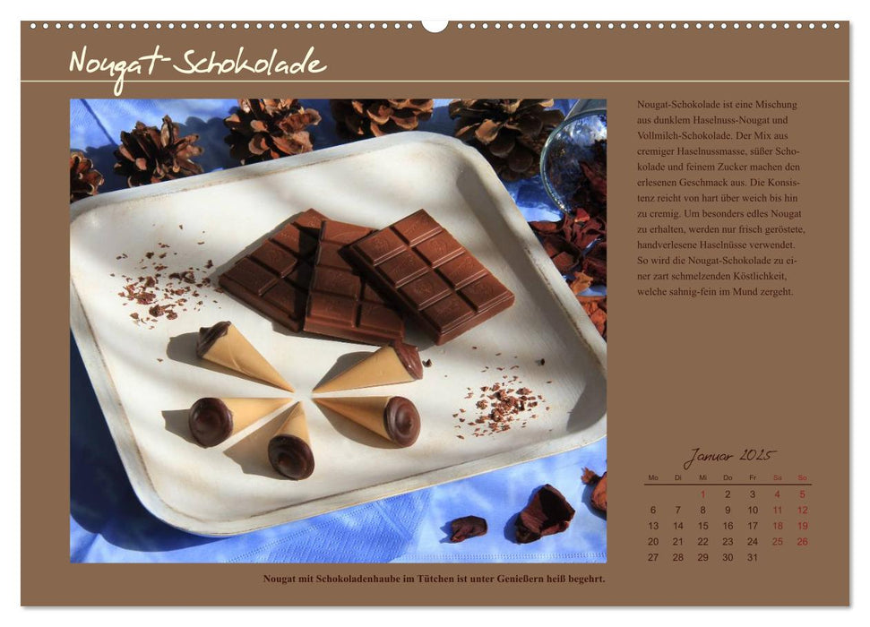 Schokolade - aus der Kakaobohne (CALVENDO Wandkalender 2025)