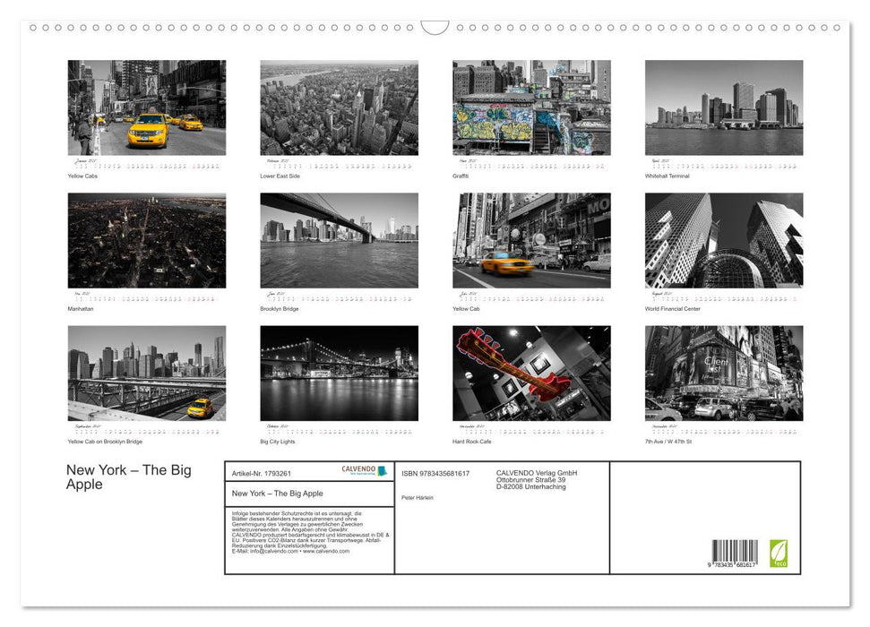 New York – The Big Apple (CALVENDO Wandkalender 2025)