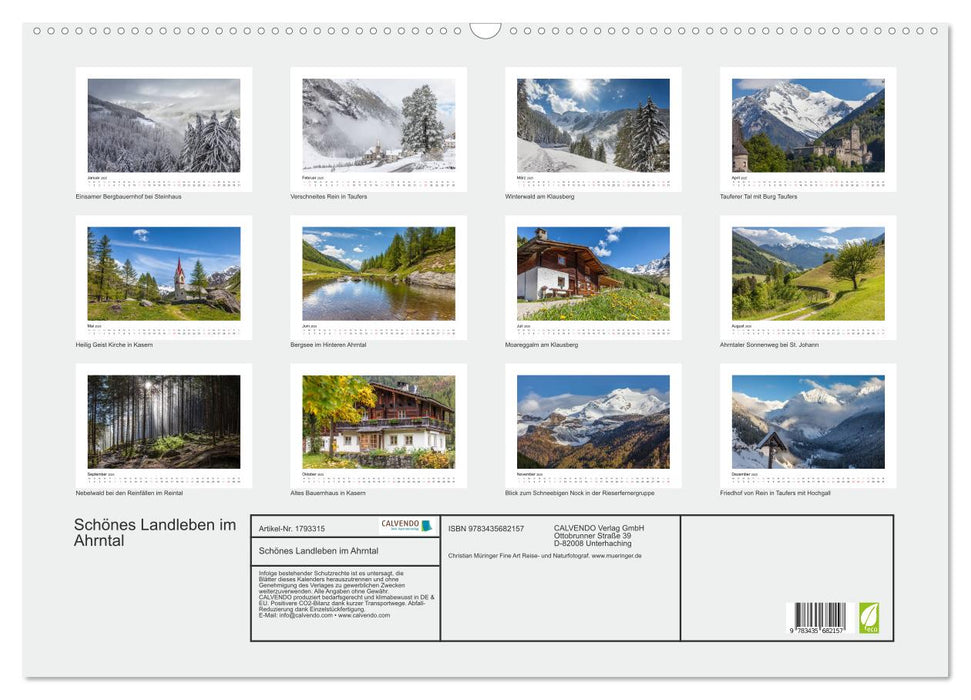Schönes Landleben im Ahrntal (CALVENDO Wandkalender 2025)