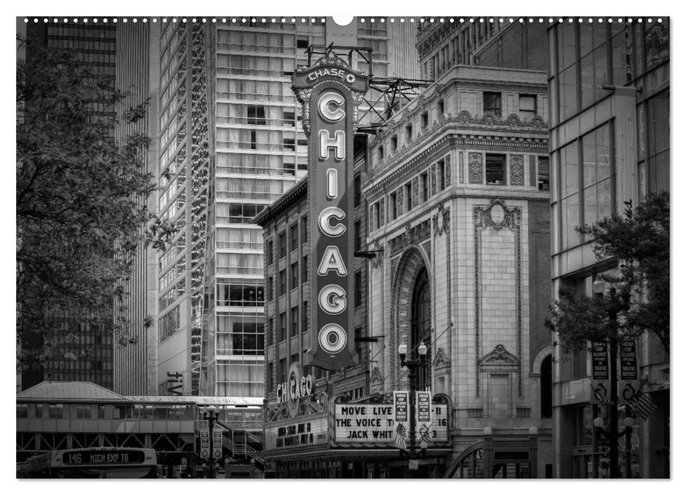 CHICAGO Monochrom (CALVENDO Wandkalender 2025)