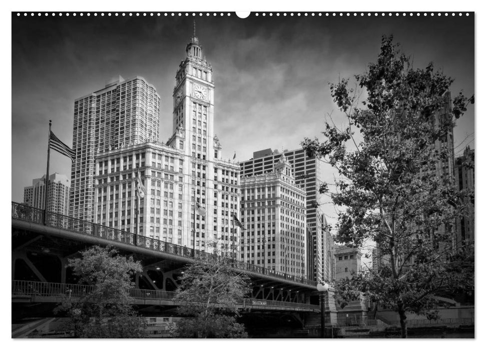 CHICAGO Monochrom (CALVENDO Wandkalender 2025)