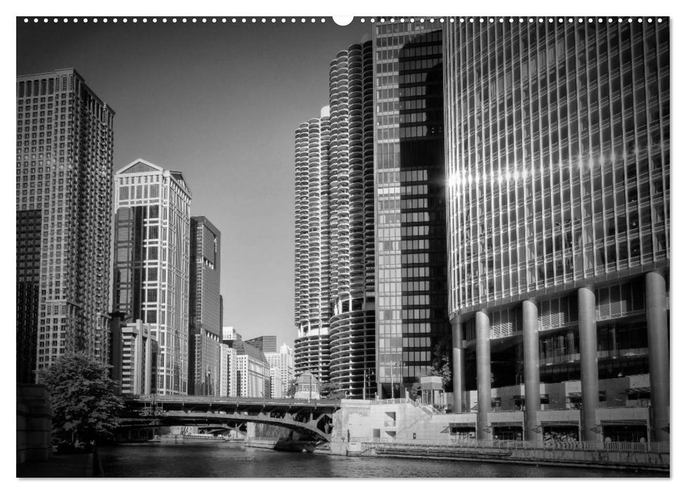 CHICAGO Monochrom (CALVENDO Wandkalender 2025)