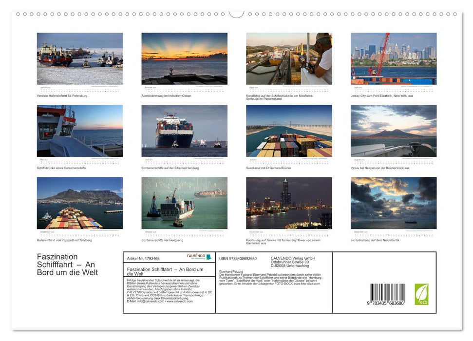 Faszination Schifffahrt – An Bord um die Welt (CALVENDO Premium Wandkalender 2025)