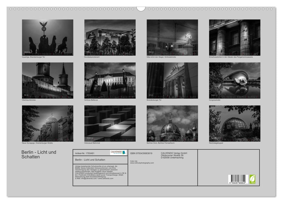 Berlin - Licht und Schatten (CALVENDO Wandkalender 2025)