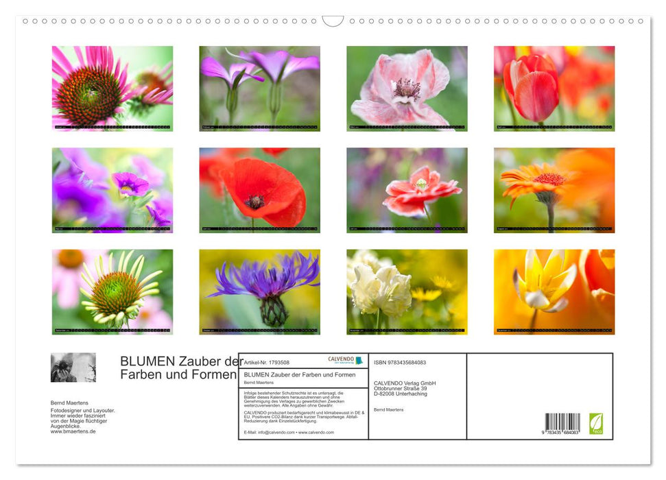 BLUMEN Zauber der Farben und Formen (CALVENDO Wandkalender 2025)