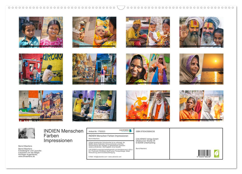 INDIEN Menschen Farben Impressionen (CALVENDO Wandkalender 2025)