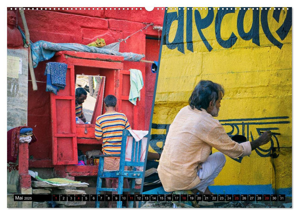 INDIEN Menschen Farben Impressionen (CALVENDO Wandkalender 2025)