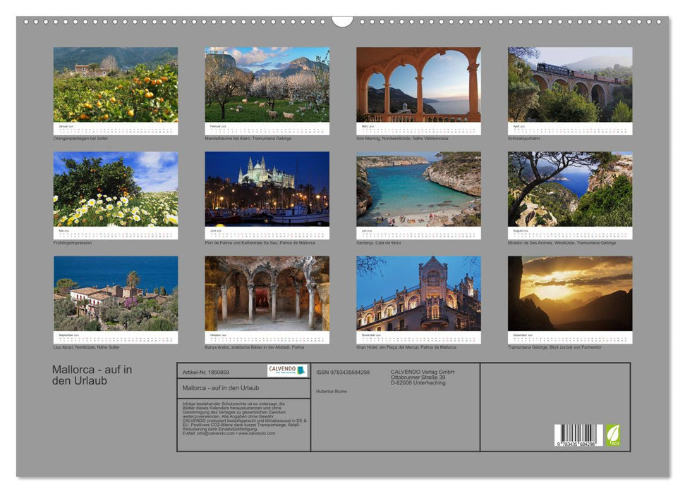Mallorca - auf in den Urlaub (CALVENDO Wandkalender 2025)