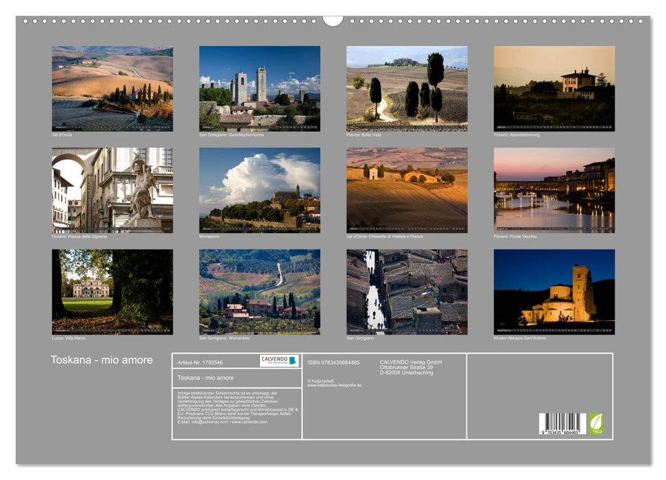 Toskana - mio amore (CALVENDO Wandkalender 2025)