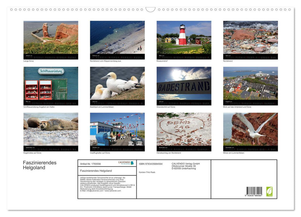 Faszinierendes Helgoland (CALVENDO Wandkalender 2025)