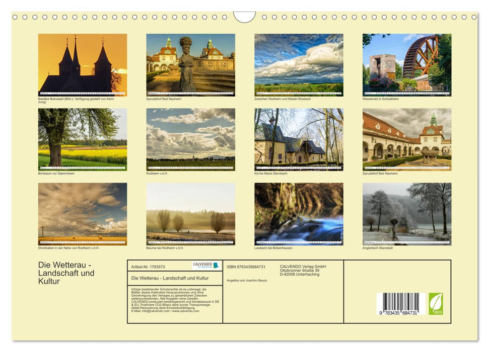 Die Wetterau - Landschaft und Kultur (CALVENDO Wandkalender 2025)