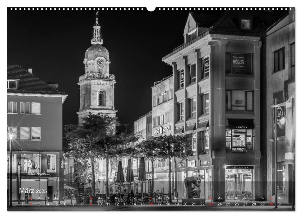 Heilbronn bei Nacht (CALVENDO Wandkalender 2025)