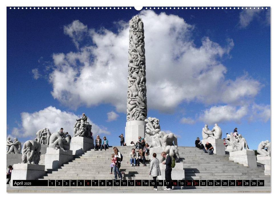 Vigeland Skulpturen Park Oslo (CALVENDO Wandkalender 2025)