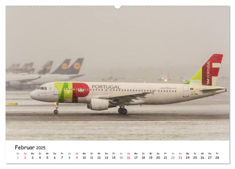 Airliner in München / 2025 (CALVENDO Premium Wandkalender 2025)