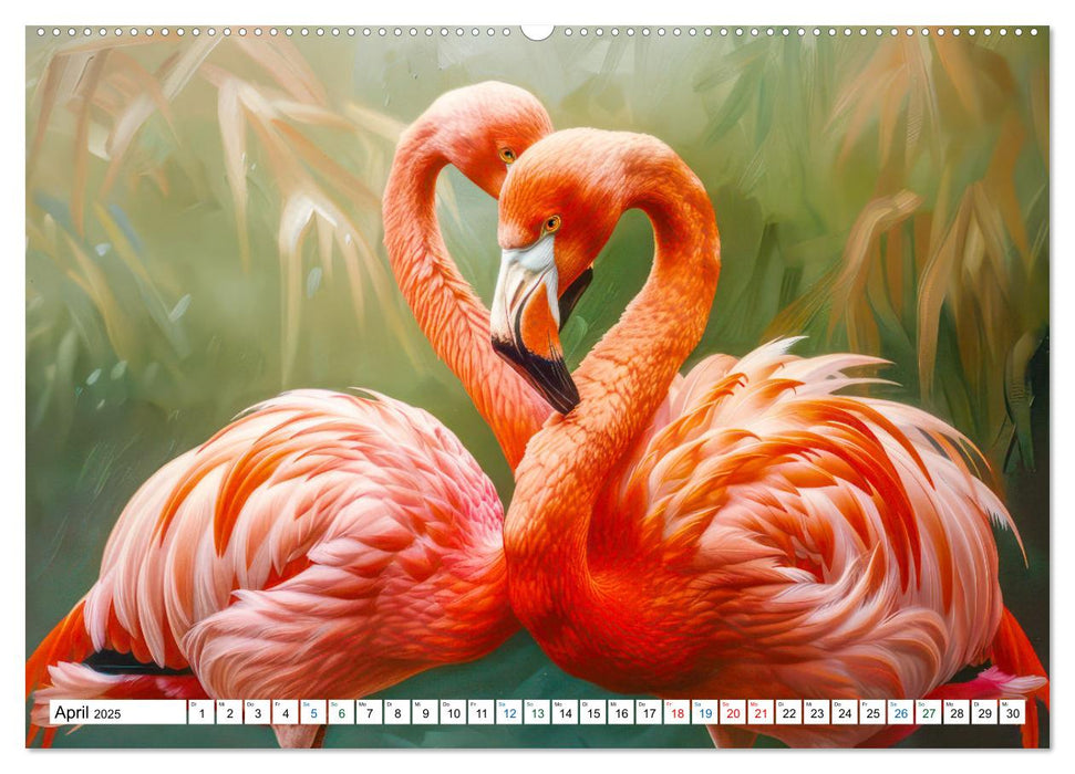 Ein Herz für Flamingos (CALVENDO Wandkalender 2025)