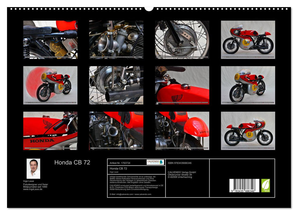 Honda CB 72 (CALVENDO Premium Wandkalender 2025)