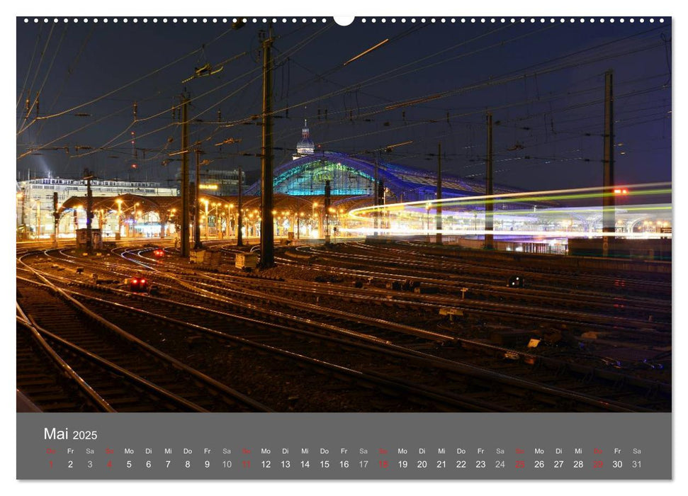 KÖLN BEI NACHT (CALVENDO Premium Wandkalender 2025)