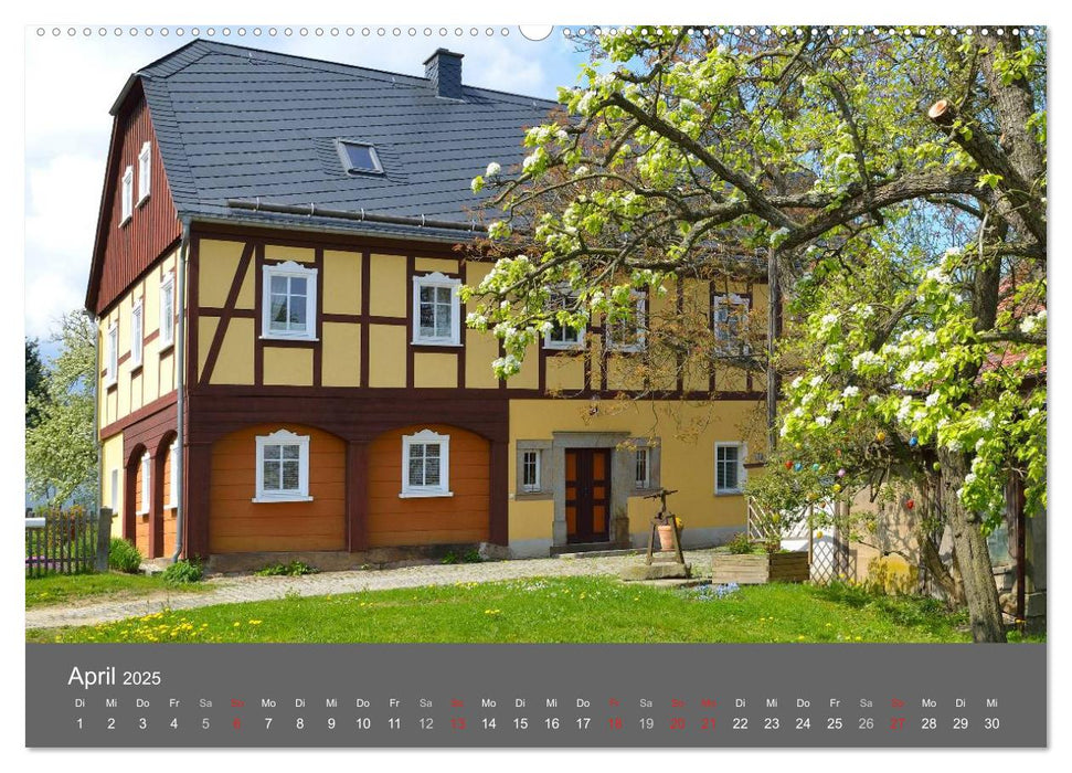 Umgebindehäuser in der Oberlausitz (CALVENDO Premium Wandkalender 2025)