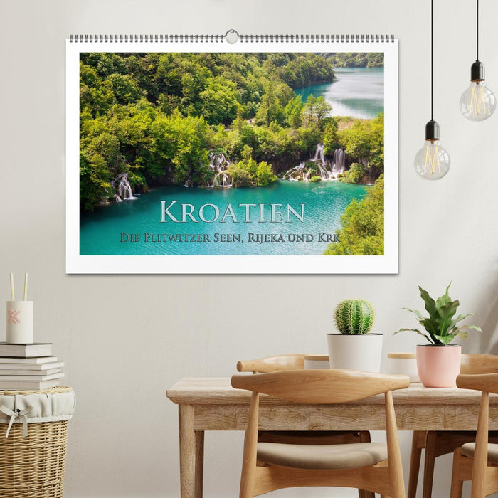 Kroatien - Plitwitzer Seen, Rijeka und Krk (CALVENDO Wandkalender 2025)