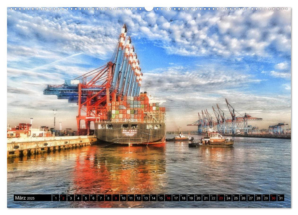 Faszination Hafen - Hamburg (CALVENDO Premium Wandkalender 2025)