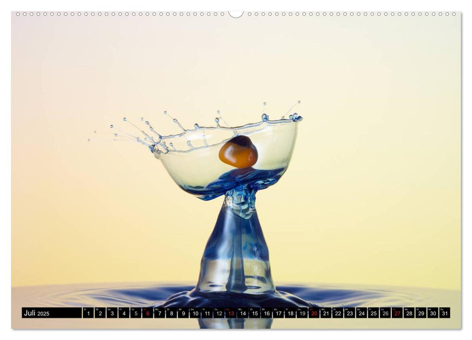 Liquid Art - Unique Wasserskulpturen (CALVENDO Premium Wandkalender 2025)