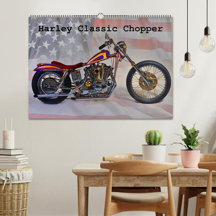 Harley Classic Chopper (CALVENDO Wandkalender 2025)