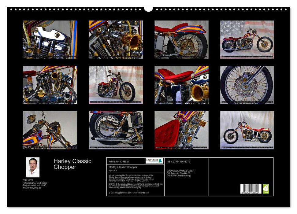 Harley Classic Chopper (CALVENDO Wandkalender 2025)