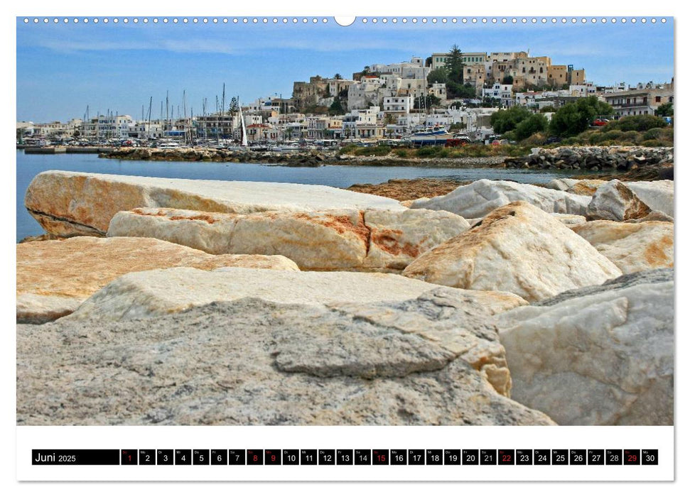 Inselhüpfen Kykladen Santorini - Naxos - Paros - Mykonos (CALVENDO Premium Wandkalender 2025)