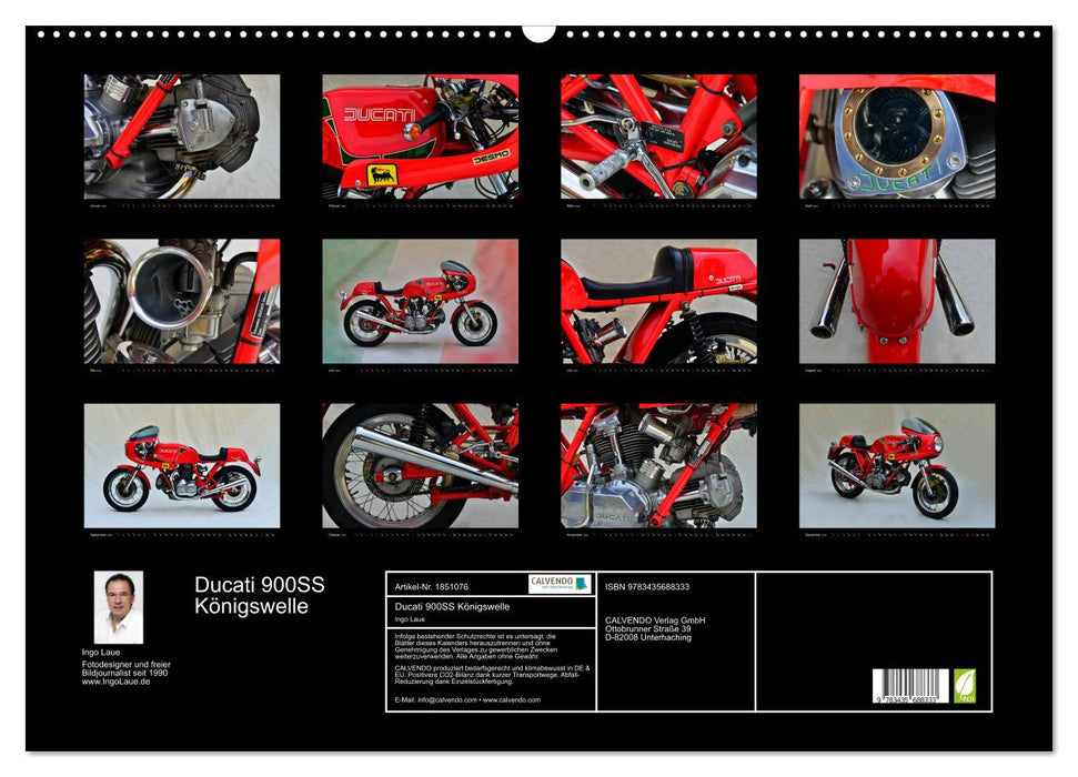 Ducati 900SS Königswelle (CALVENDO Wandkalender 2025)