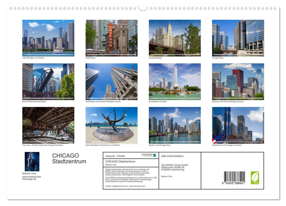 CHICAGO Stadtzentrum (CALVENDO Premium Wandkalender 2025)