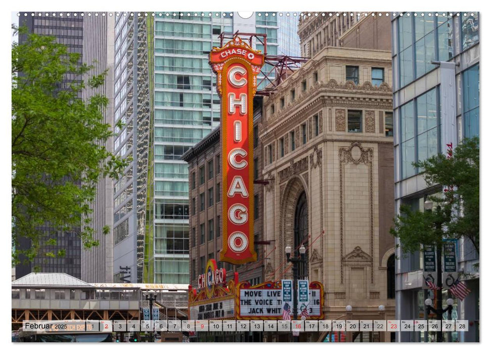 CHICAGO Stadtzentrum (CALVENDO Premium Wandkalender 2025)