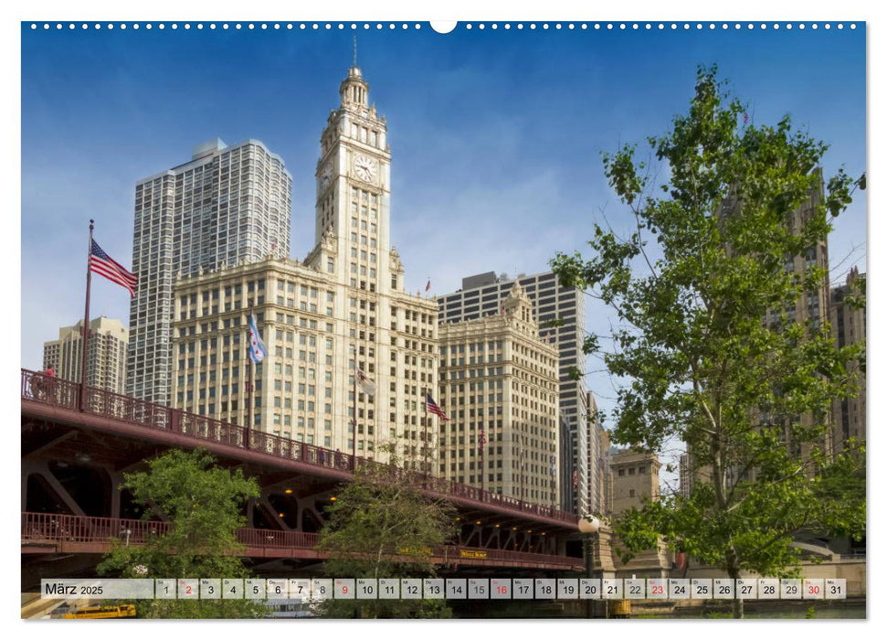 CHICAGO Stadtzentrum (CALVENDO Premium Wandkalender 2025)