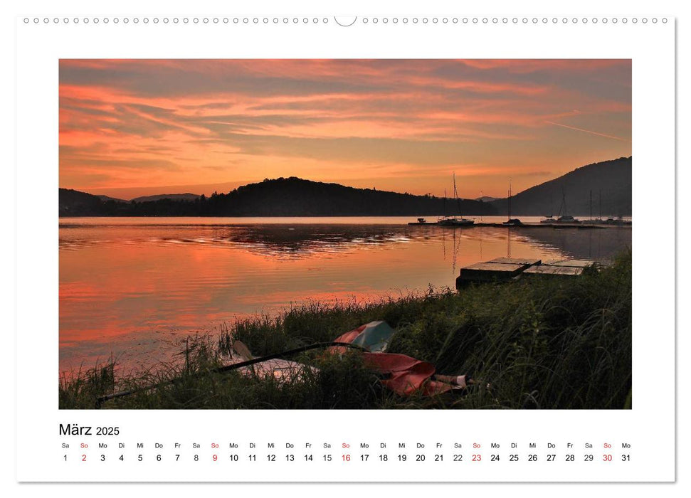 Morgens am Edersee (CALVENDO Premium Wandkalender 2025)