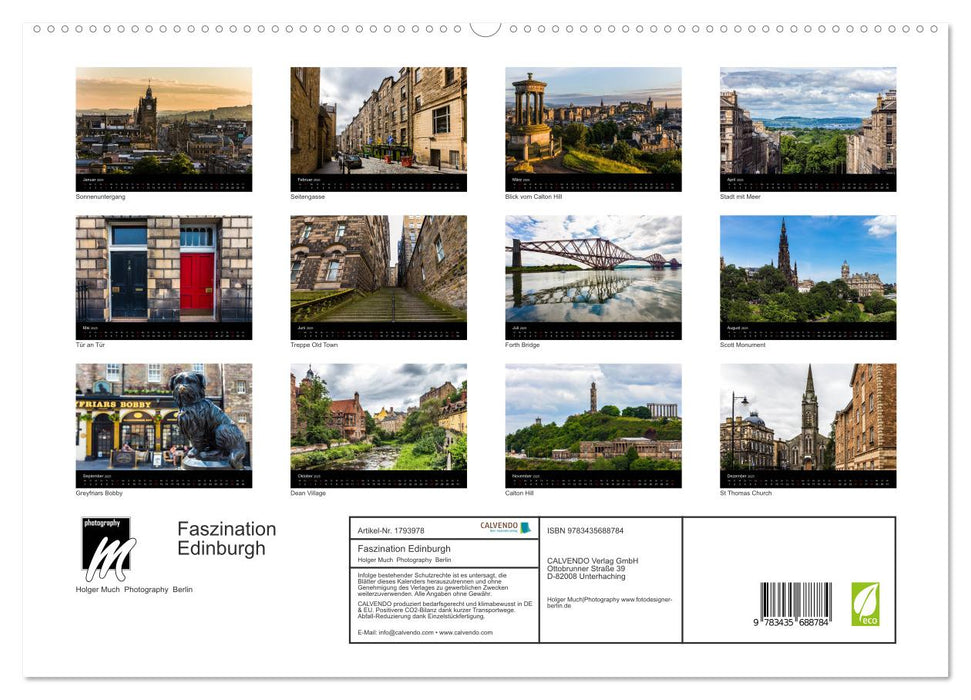 Faszination Edinburgh (CALVENDO Premium Wandkalender 2025)