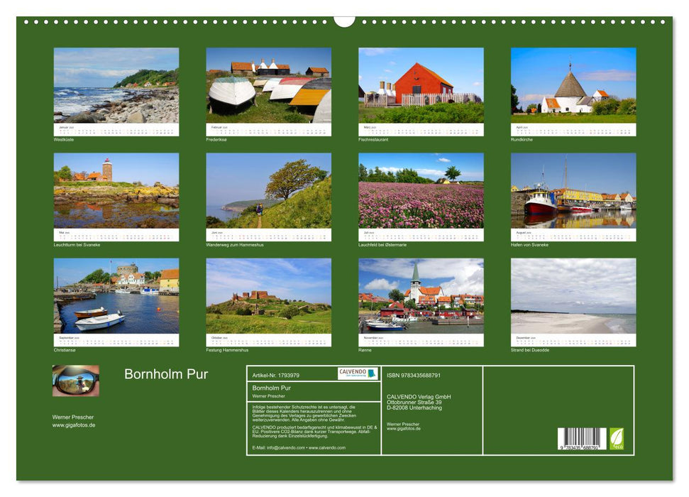 Bornholm Pur (CALVENDO Wandkalender 2025)